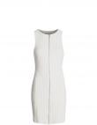 CALVIN KLEIN Jeans sieviešu gaiša kleita Zipper elongated rib dress