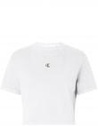 CALVIN KLEIN Jeans sieviešu balta īsa blūze Waffle tee
