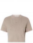 CALVIN KLEIN Jeans sieviešu gaiša īsa blūze Waffle tee
