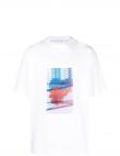 CALVIN KLEIN Jeans vīriešu balts T-krekls Motion floral graphic tee