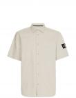 CALVIN KLEIN Jeans vīriešu gaiša krekls Linen short sleeve shirt