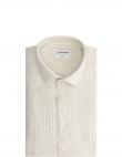 CALVIN KLEIN vīriešu gaišs krekls Linen stripe slim shirt
