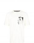 CALVIN KLEIN vīriešu balts T-krekls Modern graphic comfort t-shirt