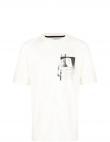 CALVIN KLEIN vīriešu balts T-krekls Modern graphic comfort t-shirt