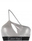 CALVIN KLEIN UW sieviešu pelēks peldkostīma krūšturis Swim one shoulder top