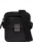 CALVIN KLEIN vīriešu melna soma pār plecu Iconic hardware cube reporter