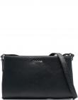 CALVIN KLEIN sieviešu melna soma pār plecu ELEVATED CROSSBODY SAFFIANO