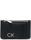 CALVIN KLEIN sieviešu melns maks RE-LOCARDHOLDER W/ZIP PBL