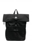 TOMMY JEANS vīriešu melna mugursoma ESSENTIAL ROLLTOP BACKPACK