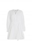 Tommy Hilfiger sieviešu balta kleita LADDER LACE SHORT DRESS