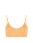 CALVIN KLEIN JEANS sieviešu oranža īsa blūze ar lencēm Knitted bralette