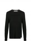 CALVIN KLEIN JEANS vīriešu melna blūze Logo tab rib ls tee