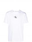 CALVIN KLEIN JEANS vīriešu balts T-krekls Monologo regular tee