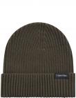 CALVIN KLEIN vīriešu zaļa cepure Classic rib beanie