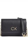 CALVIN KLEIN sieviešu melna plecu soma Re-lo strap crossbody