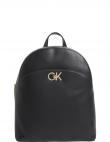 CALVIN KLEIN sieviešu melna mugursoma Re-lo domed backpack