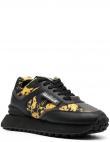 VERSACE JEANS CUTURE vīriešu melni ikdienas apavi New spike  sneakers