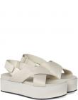 CALVIN KLEIN JEANS sandales sievietēm, Krēmīga/Smilšu, Flatform sandal sling
