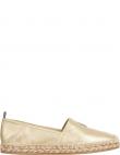 TOMMY HILFIGER espadrilles sievietēm, Zelta, Gold flat espadrille