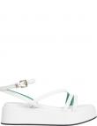 TOMMY HILFIGER sandales sievietēm, Krēmīga/Smilšu, Strap platform sandals