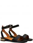 TOMMY HILFIGER sandales sievietēm, Melna, Hardware flat sandal