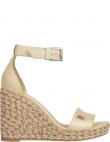 TOMMY HILFIGER sandales sievietēm, Krēmīga/Smilšu, Colorful high wedge sandal