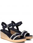TOMMY HILFIGER sandales sievietēm, Zila, Webbing wedge sandal
