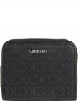 CALVIN KLEIN naudas maks sievietēm, Melna, Must zip around wallet