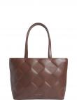 CALVIN KLEIN rokassomiņa sievietēm, Brūna, Diamond quilt medium shopper
