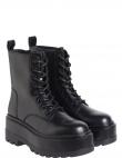 CALVIN KLEIN JEANS zābaki sievietēm, Melna, Flatform high lace up booties