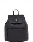 TOMMY HILFIGER mugursoma sievietēm, Melna, Poppy reform flap backpack