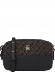 TOMMY HILFIGER plecu soma sievietēm, Melna, Jacquard camera bag