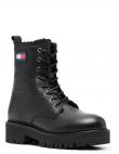 TOMMY JEANS sieviešu zābaki ar apsildi, Melna, Urban boot tumbled
