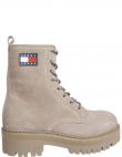 TOMMY JEANS zābaki sievietēm, Krēmīga/Smilšu, Urban lace up booties