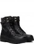 TOMMY HILFIGER zābaki sievietēm, Melna, Cleated lace-up mono booties