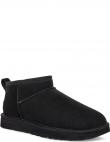 UGG apsildāmi zābaki sievietēm, Melna, Classic ultra mini warm boots