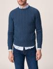 Zils ādīts vīriešu džemperis GANT