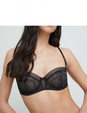 CALVIN KLEIN UW sieviešu melns krūšturis Unlined balconette