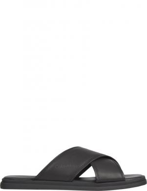 CALVIN KLEIN vīriešu melnas čības Criss cross sandal