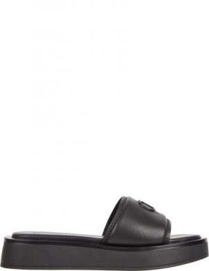 CALVIN KLEIN sieviešu melnas čības Dress flatform slippers