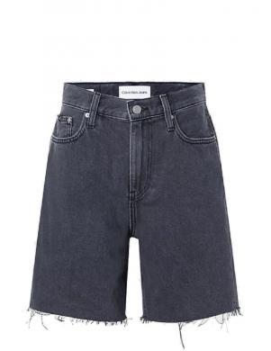 CALVIN KLEIN Jeans sieviešu melni šorti Bermuda mom denim short