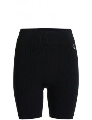 CALVIN KLEIN Jeans sieviešu melni šorti Knitted cycling shorts