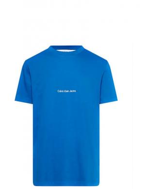 CALVIN KLEIN Jeans vīriešu zils T-krekls Institutional tee