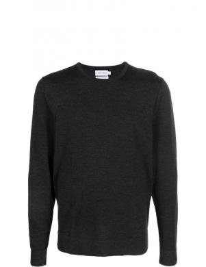 CALVIN KLEIN vīriešu melns džemperis Superior crew neck sweater