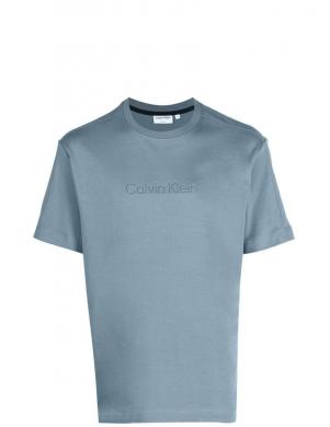 CALVIN KLEIN vīriešu pelēks T-krekls Comfort debossed logo t-shirt