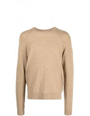CALVIN KLEIN vīriešu gaišs džemperis Superior wool mouline sweater