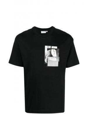 CALVIN KLEIN vīriešu melns T-krekls Modern graphic comfort t-shirt