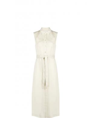 CALVIN KLEIN sieviešu gaiša kleita Tencel sleeveless shirt dress