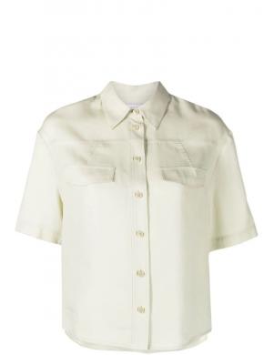 CALVIN KLEIN sieviešu gaišs krekls Tencel short sleeve blouse