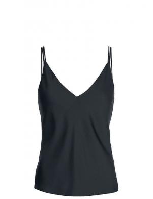 CALVIN KLEIN sieviešu melna blūze ar lencēm Recycled cdc cami top